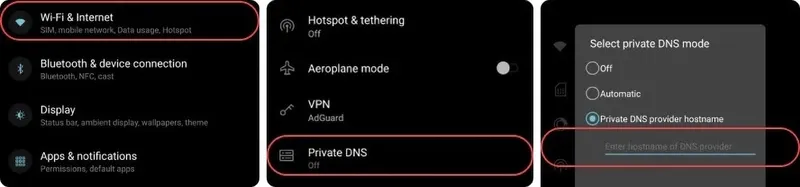 Cài đặt DNS Adguard Android